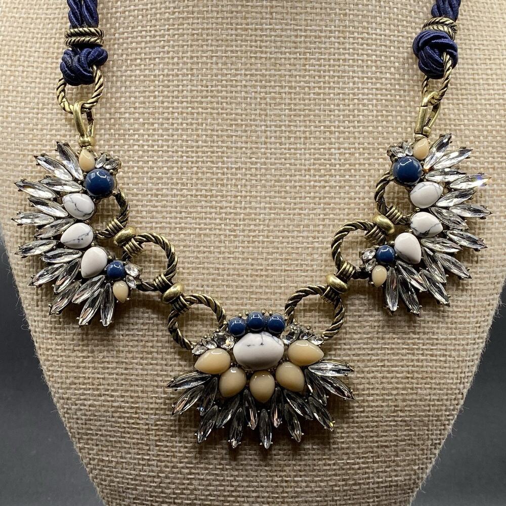 Isabel And Chloe Rhinestone Statement Necklace 17.5”-19”